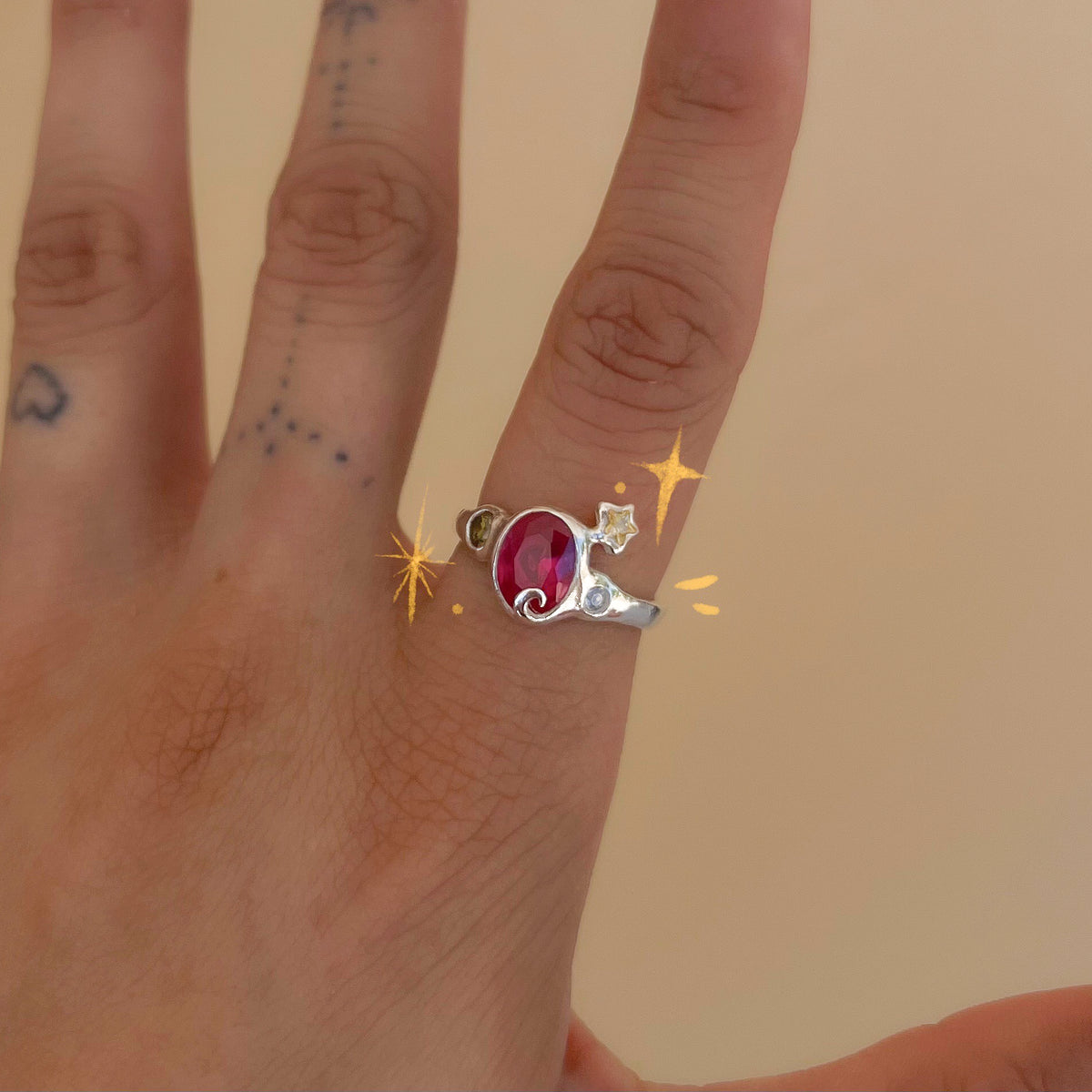 Ruby Orbit Ring