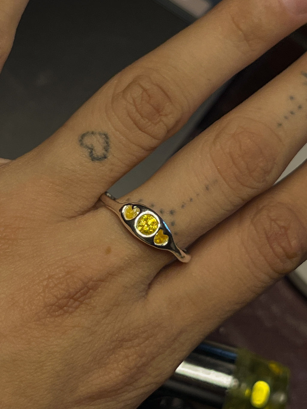 Heart & Moons Ring